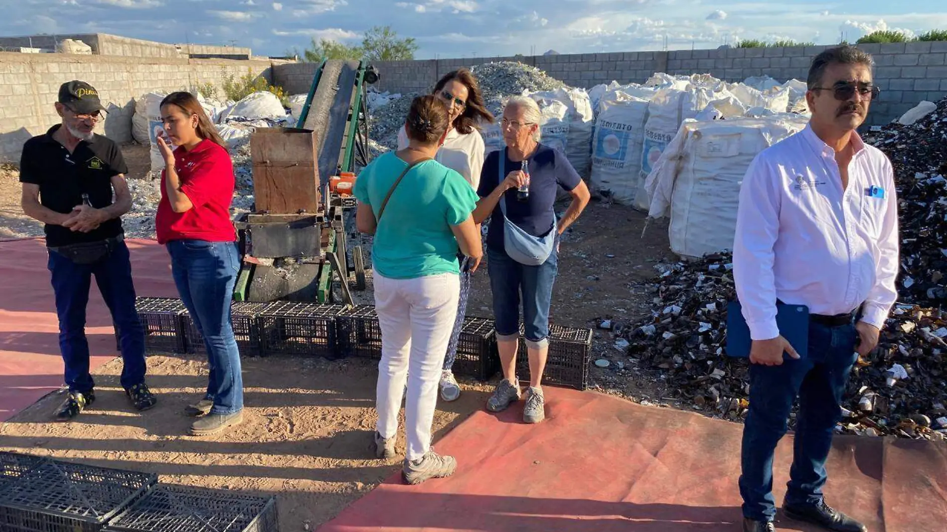 Sílice primer centro de reciclaje de vidrio